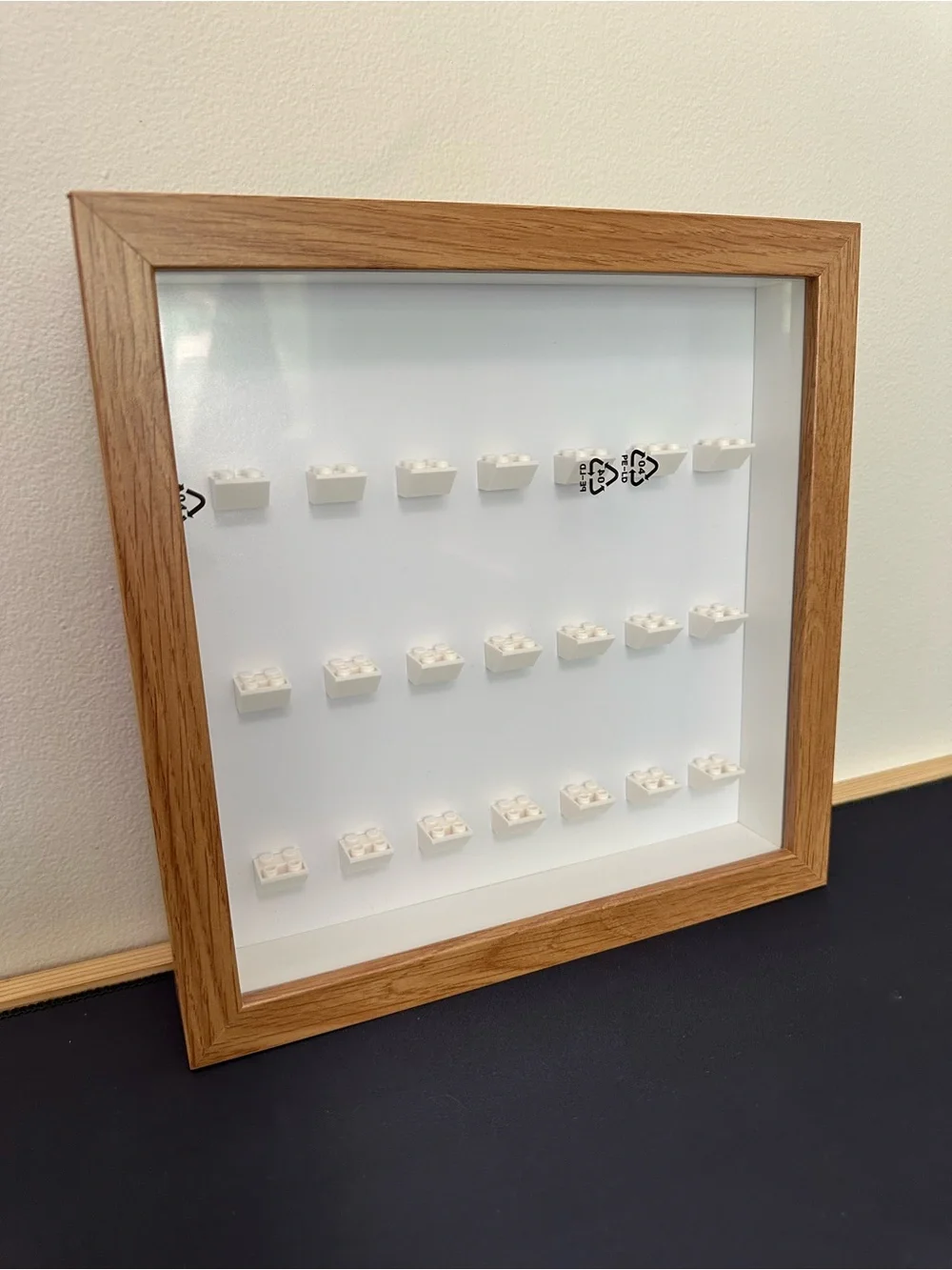 LEGO mini figurine Wood Frame Display Case Set of 2